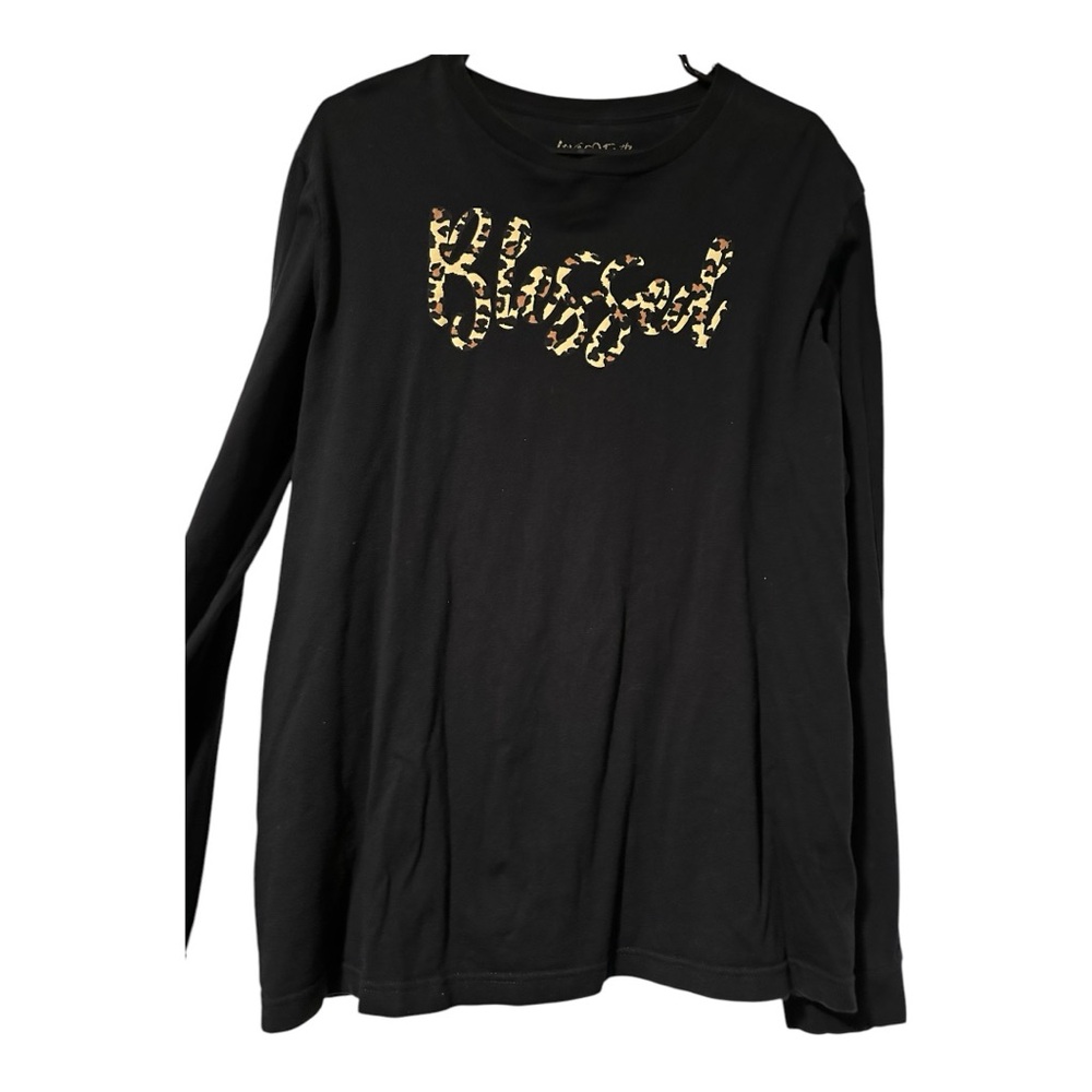 Black Long Sleeve 'Blessed' Shirt